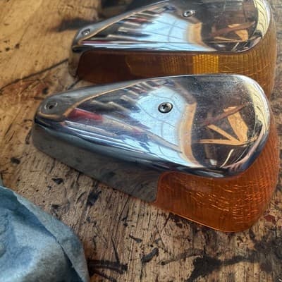 Vintage Hella VW Beetle Front Fender Turn Signal Lights OEM - Thumbnail 5