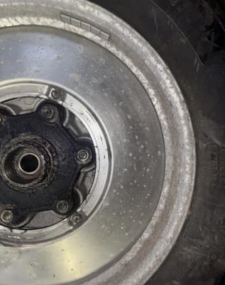1986 86 HONDA VF700C VF 700C 700 MAGNA REAR RIM - Thumbnail 5