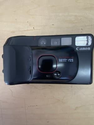 Canon Sure Shot Supreme 35mm Film Camera – Top Shot Quartz Date – Case & Manual - Thumbnail 5