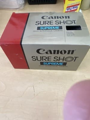 Canon Sure Shot Supreme 35mm Film Camera – Top Shot Quartz Date – Case & Manual - Thumbnail 6