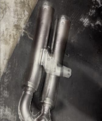 87 Honda VF700 VF 700 C Super Magna Left Side Muffler Exhaust - Thumbnail 5