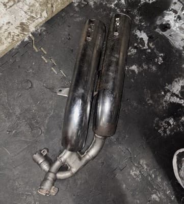 87 Honda VF700 VF 700 C Super Magna Left Side Muffler Exhaust - Thumbnail 3