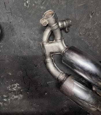 87 Honda VF700 VF 700 C Super Magna Left Side Muffler Exhaust - Thumbnail 4