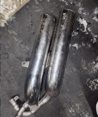 87 Honda VF700 VF 700 C Super Magna Left Side Muffler Exhaust - Thumbnail 2