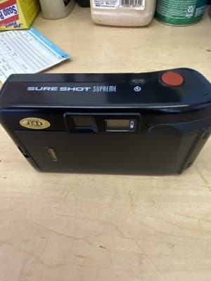 Canon Sure Shot Supreme 35mm Film Camera – Top Shot Quartz Date – Case & Manual - Thumbnail 4