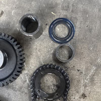 1983 HONDA V65 MAGNA VF1100C oil pump gear and chain With Shims And Primary gear - Thumbnail 5