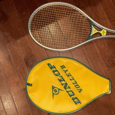 DUNLOP VOLLEY II ALUMINUM TENNIS RACQUET (4 3/8) Good Condition - Thumbnail 2