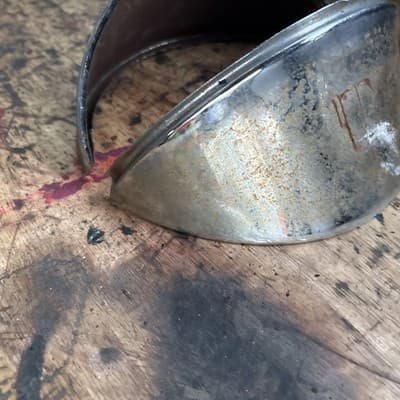 Vintage Volkswagen Beetle Side Mirror Head Housing Chrome Oval - Thumbnail 7