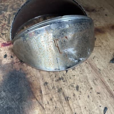 Vintage Volkswagen Beetle Side Mirror Head Housing Chrome Oval - Thumbnail 5
