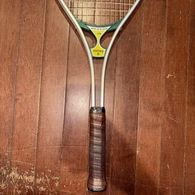 DUNLOP VOLLEY II ALUMINUM TENNIS RACQUET (4 3/8) Good Condition - Thumbnail 2