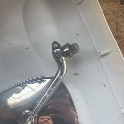 Vintage Volkswagen Beetle Side Mirror Chrome – Ball Mount – Cracked Glass - Thumbnail 7