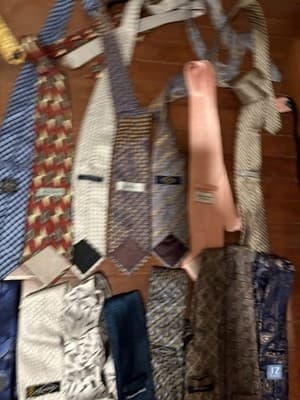 Paul Fredrick, Calvin Klein, Kenneth Cole Men's Ties Lot 31 Multicolor Geometri… - Thumbnail 3