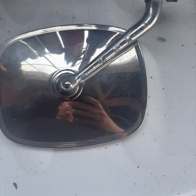 Vintage Volkswagen Beetle Side Mirror Chrome – Ball Mount – Cracked Glass - Thumbnail 6