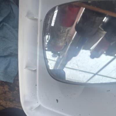Vintage Volkswagen Beetle Side Mirror Chrome – Ball Mount – Cracked Glass - Thumbnail 2