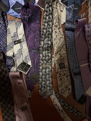 Paul Fredrick, Calvin Klein, Kenneth Cole Men's Ties Lot 31 Multicolor Geometri… - Thumbnail 8