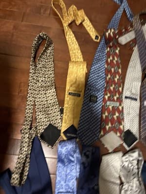 Paul Fredrick, Calvin Klein, Kenneth Cole Men's Ties Lot 31 Multicolor Geometri… - Thumbnail 2