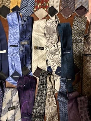 Paul Fredrick, Calvin Klein, Kenneth Cole Men's Ties Lot 31 Multicolor Geometri… - Thumbnail 5