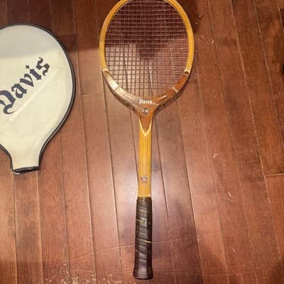 Vintage Davis HI-Point TAD Tennis Racket with cover - Thumbnail 4