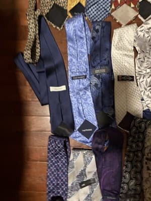 Paul Fredrick, Calvin Klein, Kenneth Cole Men's Ties Lot 31 Multicolor Geometri… - Thumbnail 4