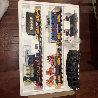 Carol Express Christmas Train Set ABC Item 39192 Musical Battery Operated Toy - Thumbnail 2