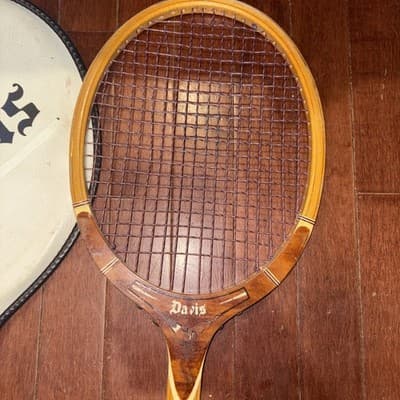 Vintage Davis HI-Point TAD Tennis Racket with cover - Thumbnail 2