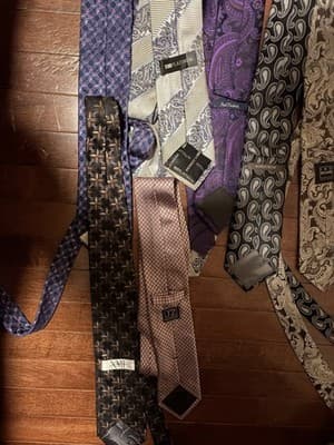 Paul Fredrick, Calvin Klein, Kenneth Cole Men's Ties Lot 31 Multicolor Geometri… - Thumbnail 9
