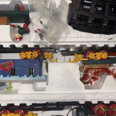 Carol Express Christmas Train Set ABC Item 39192 Musical Battery Operated Toy - Thumbnail 5
