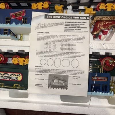 Carol Express Christmas Train Set ABC Item 39192 Musical Battery Operated Toy - Thumbnail 9
