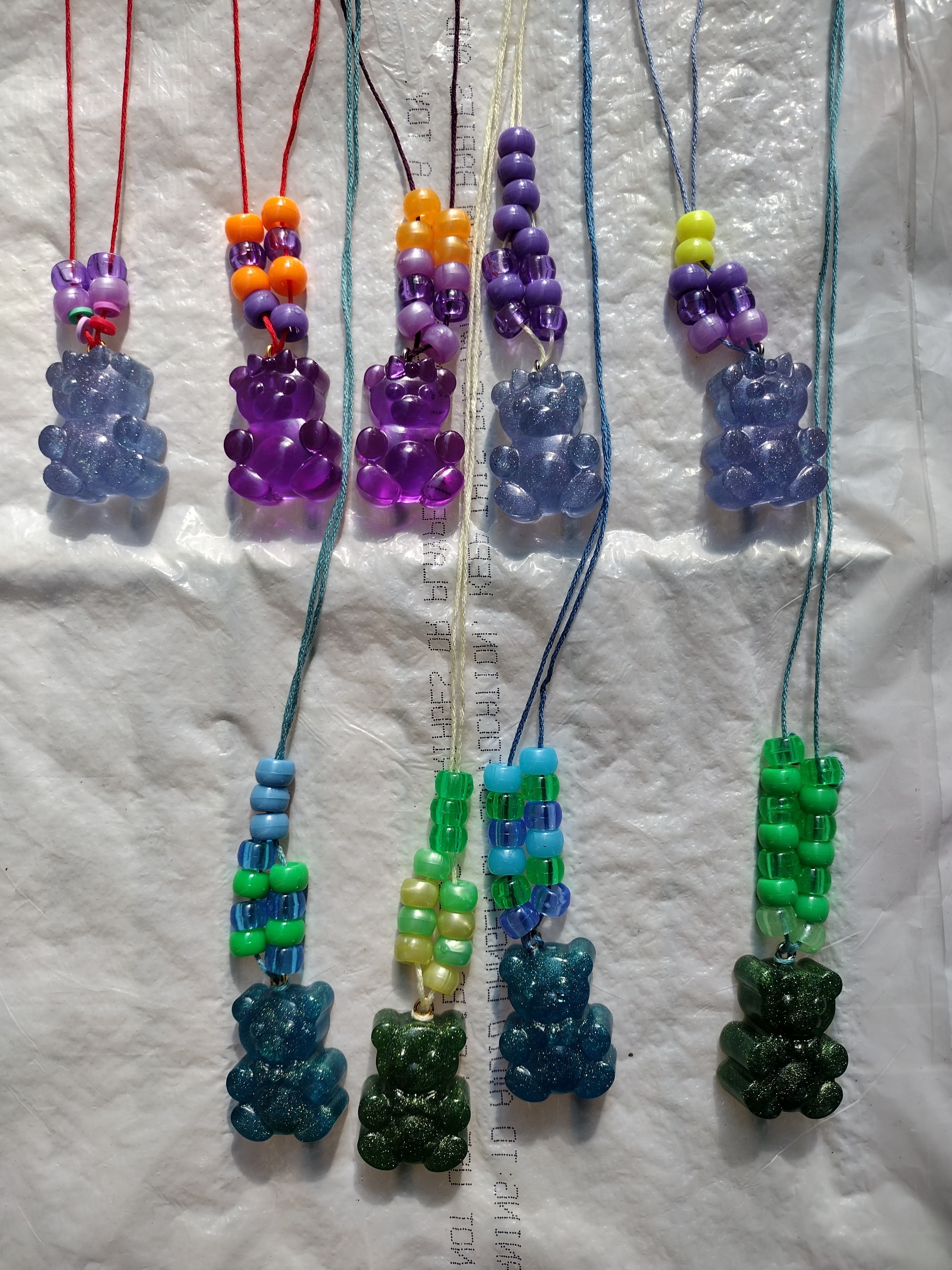 Y2K Resin Gummy Bear Necklace - Cute Chunky Bears - Thumbnail 3