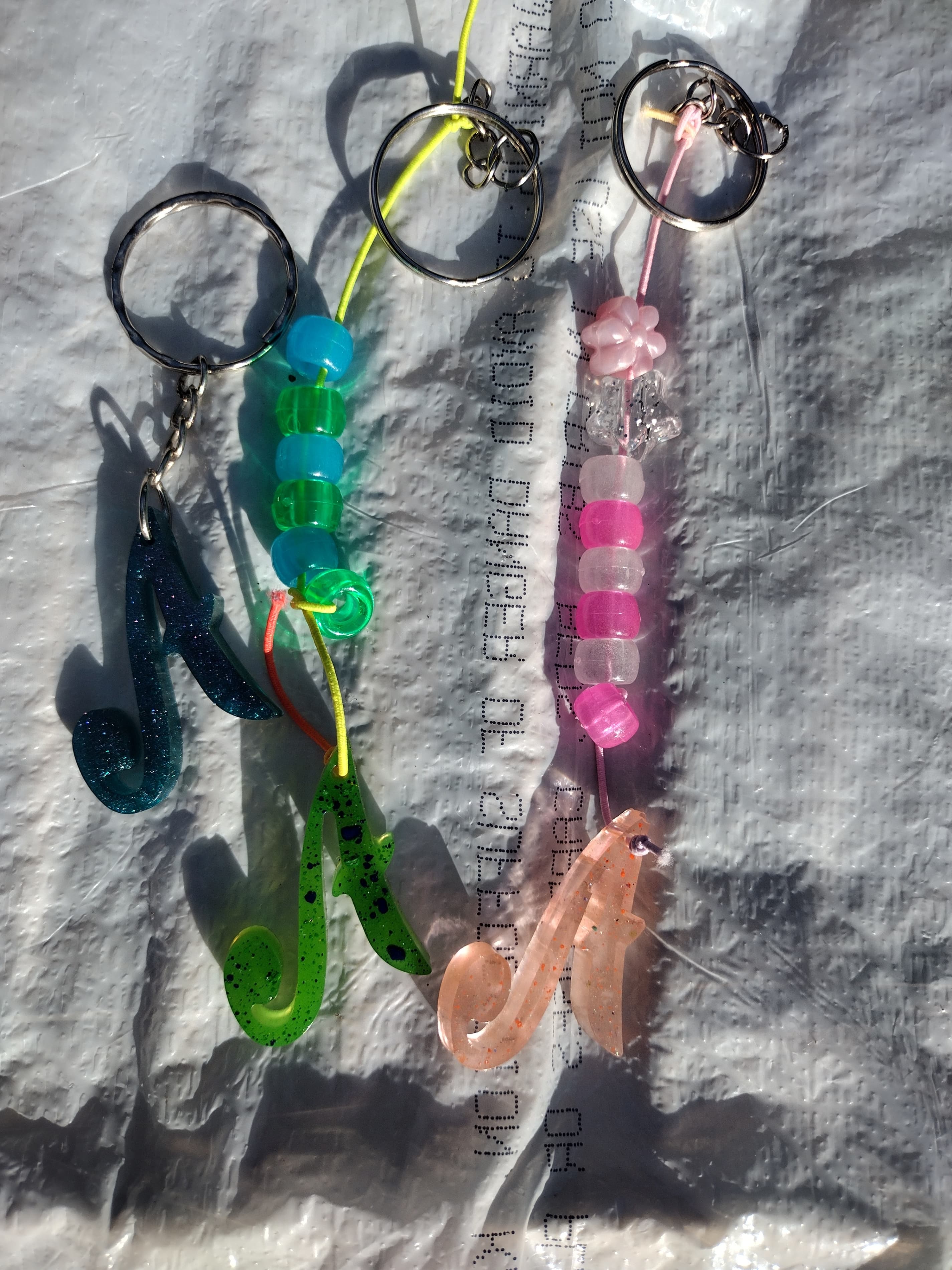 Custom Resin Initial Keychain - Personalized Bag Charm - Thumbnail 3