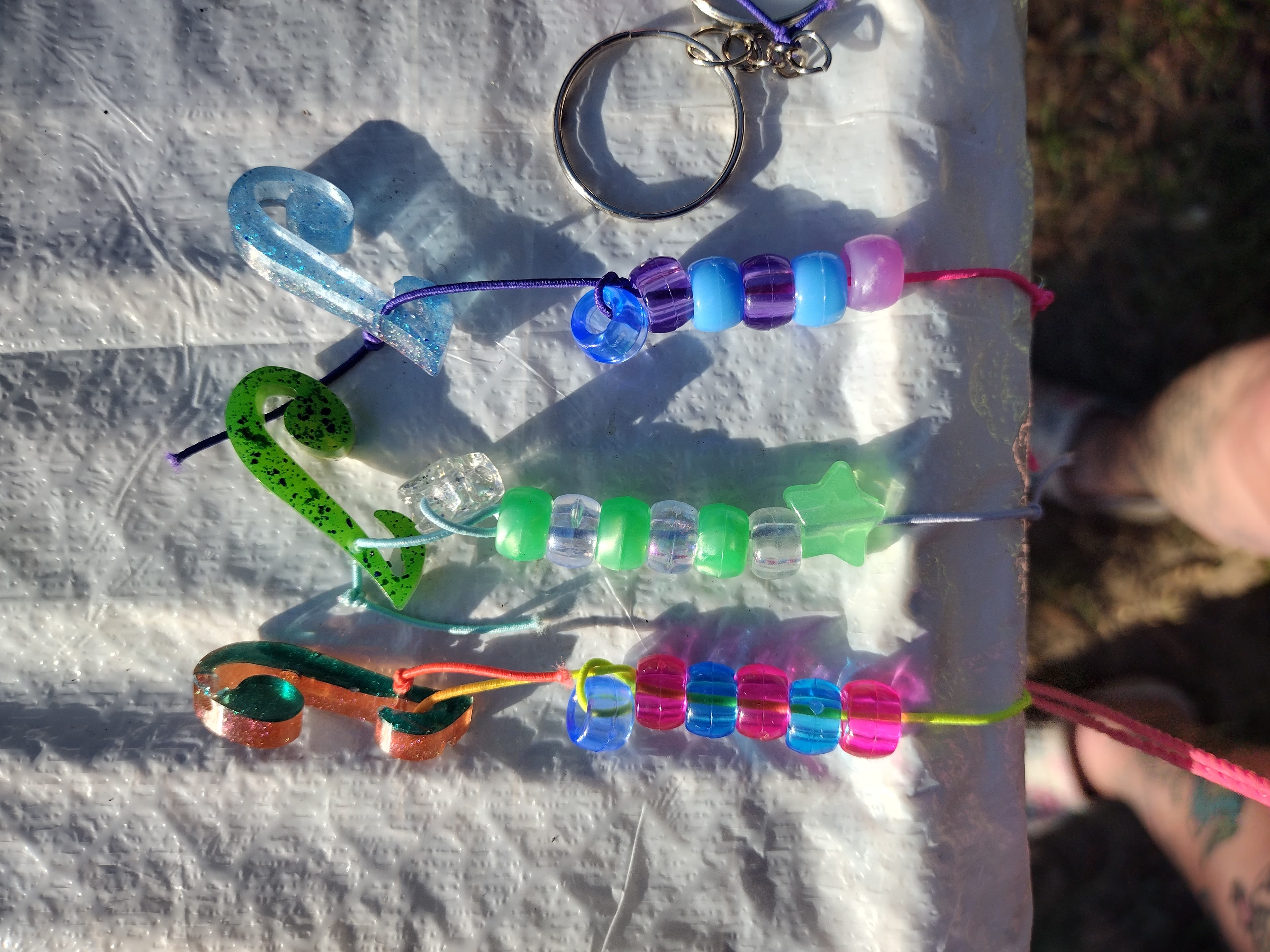 Custom Resin Initial Keychain - Personalized Bag Charm