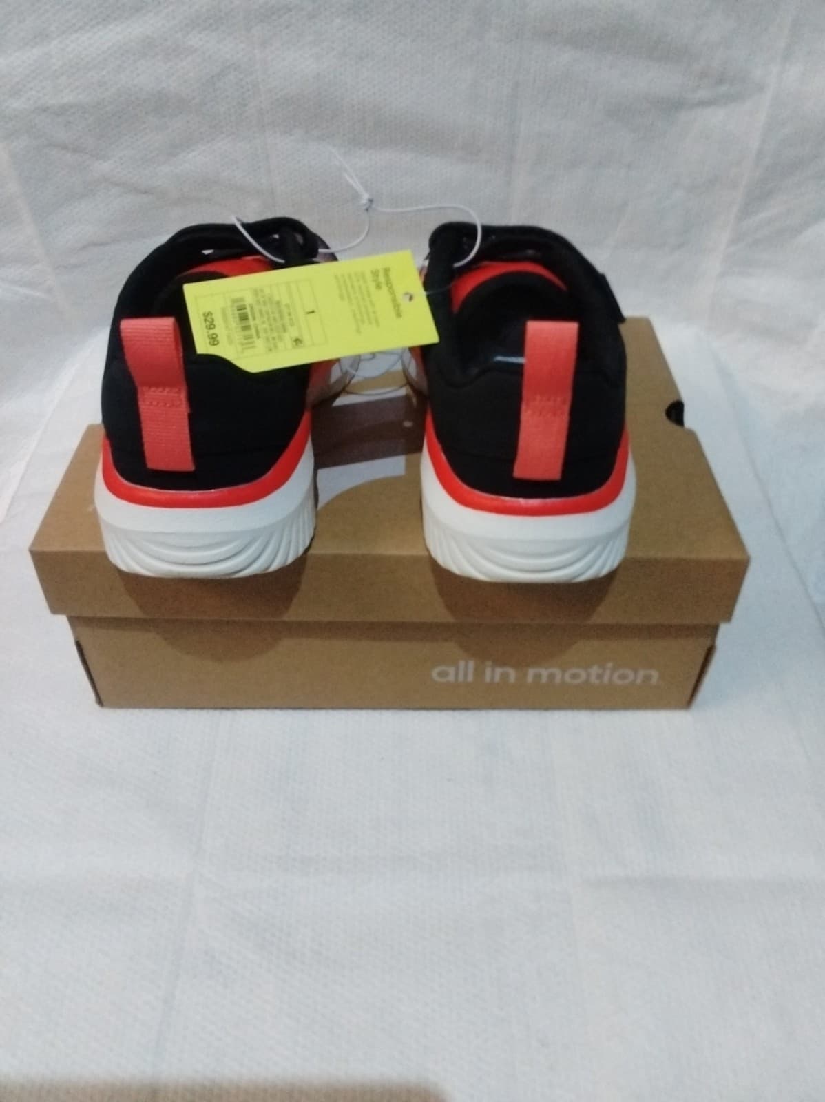 All In Motion Toddler Toni Performance School Play Sneakers Red And Black Size 1 - Thumbnail 4