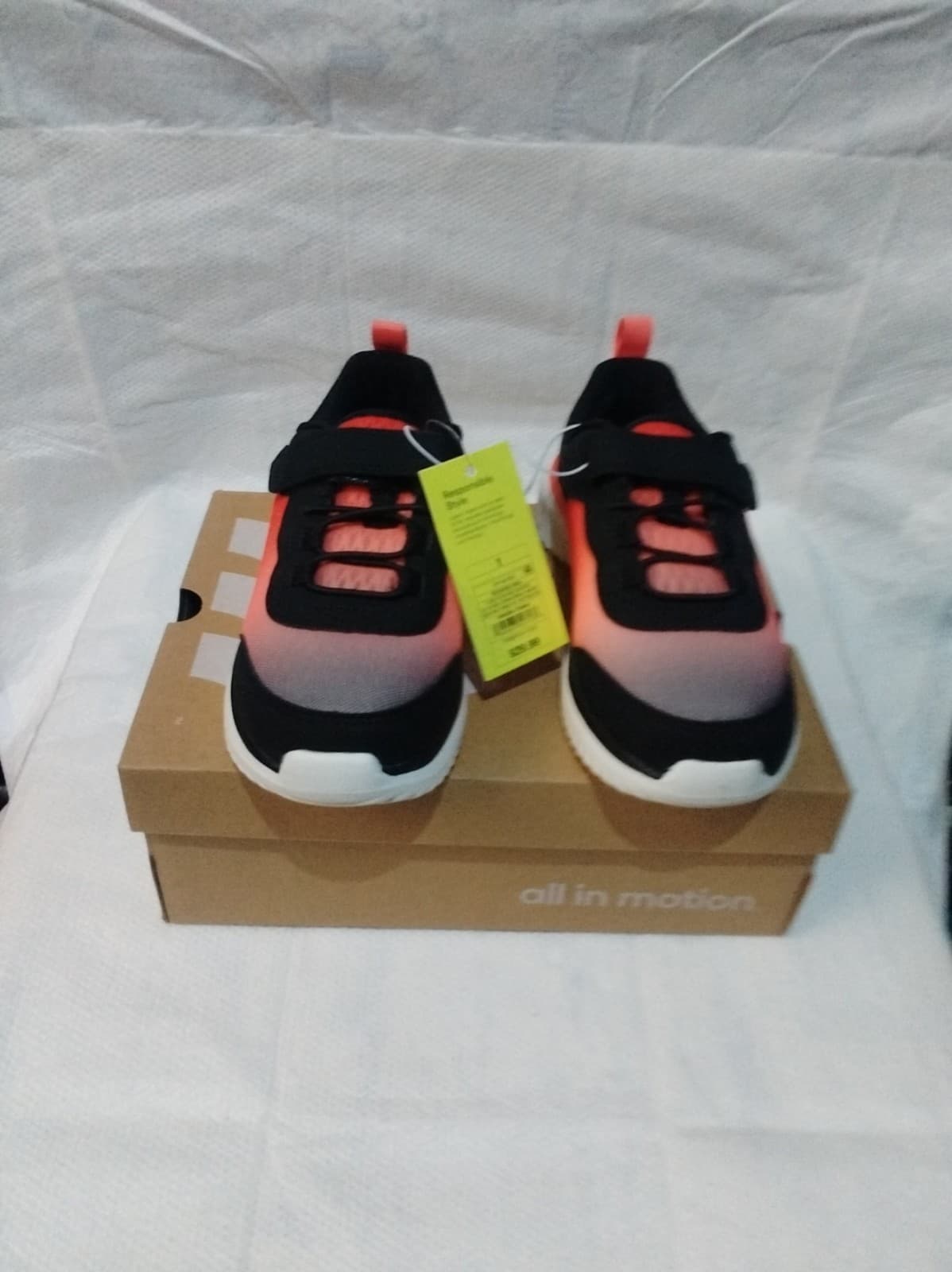 All In Motion Toddler Toni Performance School Play Sneakers Red And Black Size 1 - Thumbnail 7