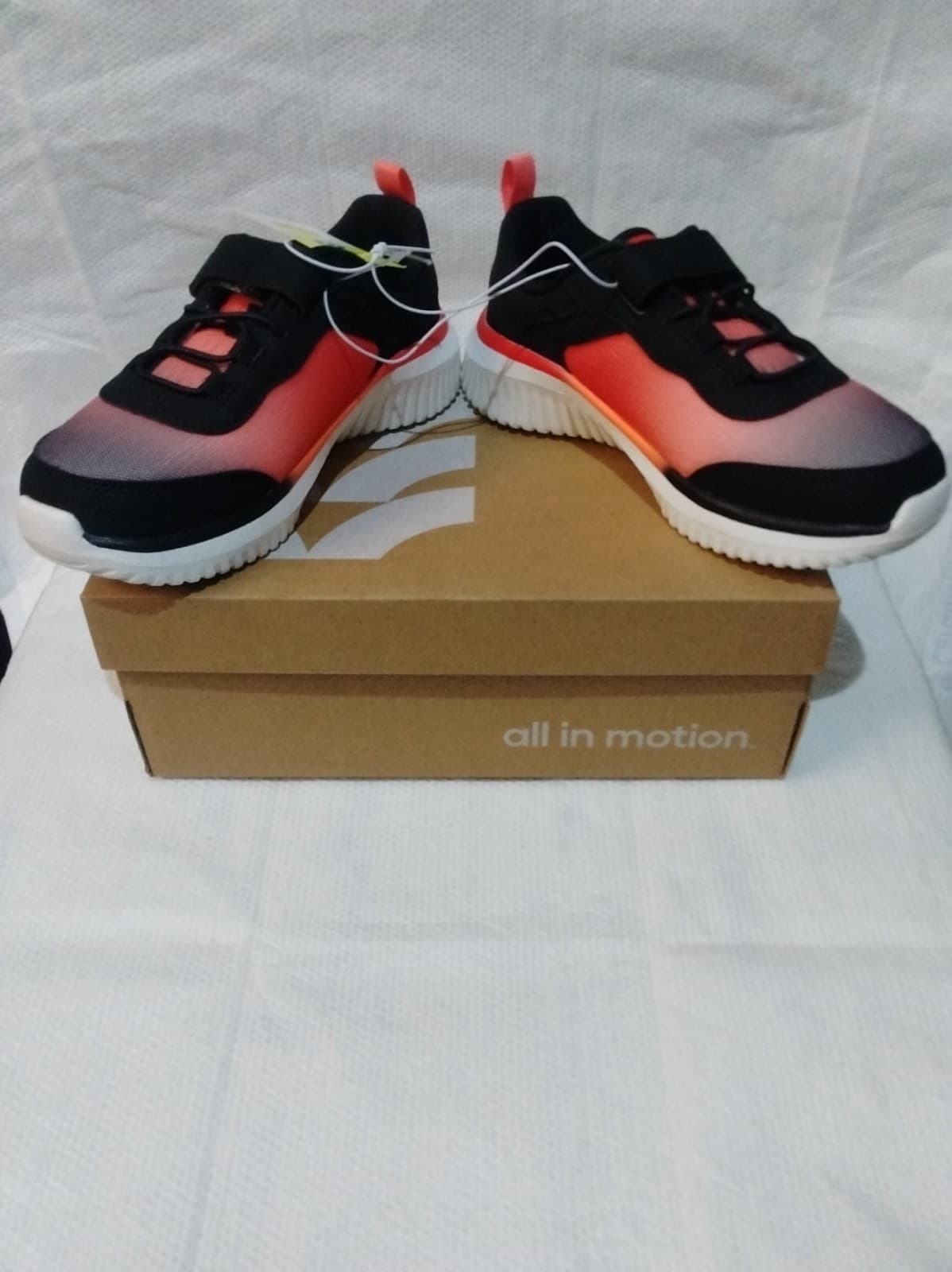 All In Motion Toddler Toni Performance School Play Sneakers Red And Black Size 1 - Thumbnail 2