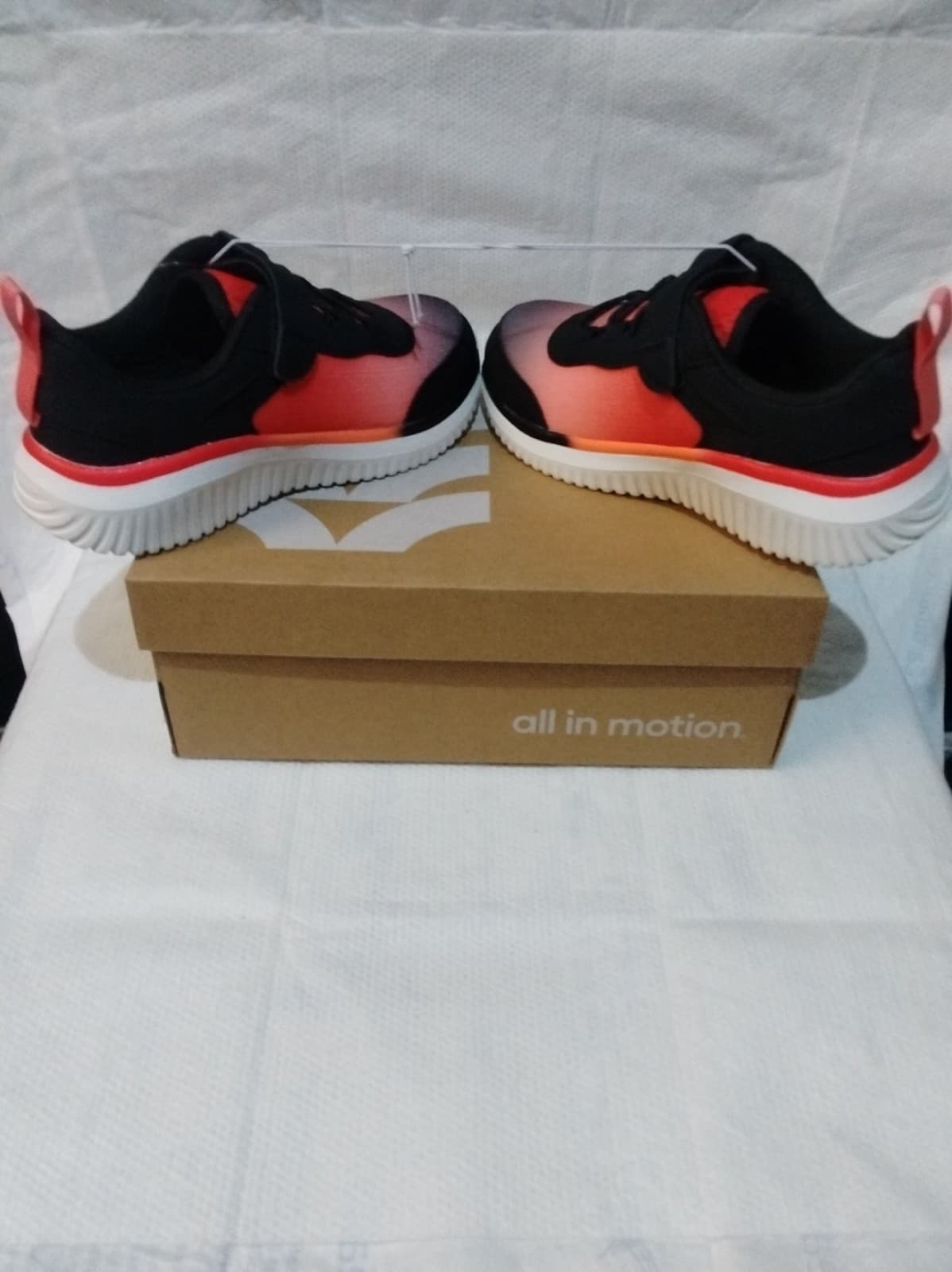 All In Motion Toddler Toni Performance School Play Sneakers Red And Black Size 1 - Thumbnail 3