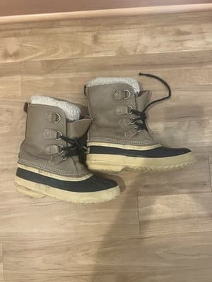 Sorel Women's Manitou Winter Snow Duck Boots Brown Waterproof Lined Size 9 - Thumbnail 4