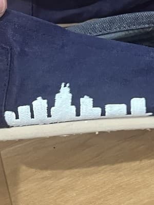 Chicago Bears NFL Toms Striped Canvas Shoes, Size 12 - Thumbnail 2
