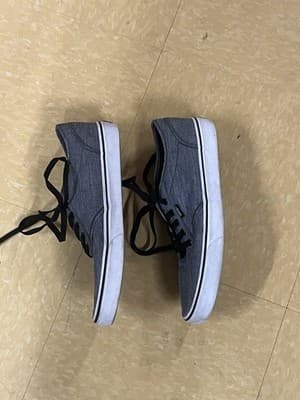 Vans Off The Wall 500714 Gray Casual Skate Shoes Low Top Lace up Men Size 10.5 - Thumbnail 3