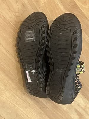SKECHERS memory foam stretch strappy peep toe sandals multicolor size 6.5 woven - Thumbnail 5