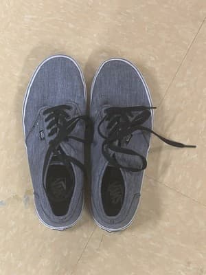 Vans Off The Wall 500714 Gray Casual Skate Shoes Low Top Lace up Men Size 10.5 - Thumbnail 4