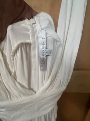 Lovers + Friends White Maxi Dress - Sleeveless Plunge Neck, Size S - Thumbnail 3