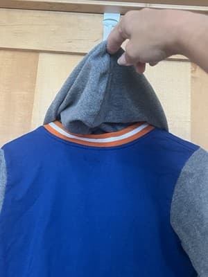 New York Mets New Era Adult Zip Hoodie Small Gray Blue Hooded Sequins - Thumbnail 5
