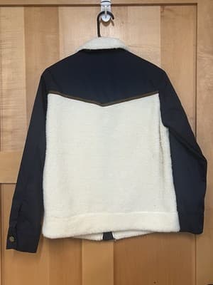 Miss Look Women Medium Sherpa And Navy Designer Jacket - Thumbnail 4