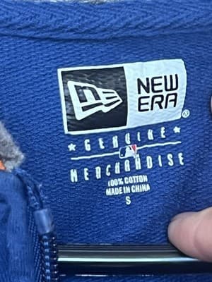 New York Mets New Era Adult Zip Hoodie Small Gray Blue Hooded Sequins - Thumbnail 3