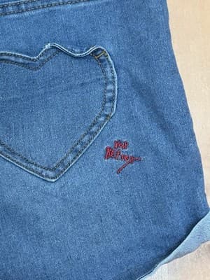 Sz 16 Girls Betsey Johnson Denim Jean Shorts - Thumbnail 5