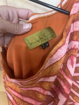Nicole Miller Flame Print One Shoulder One Arm Dress Medium - Thumbnail 3