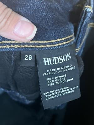 HUDSON Womens Designer Jax Denim Pants Boyfriend Skinny Jeans Trousers Size 26 - Thumbnail 7