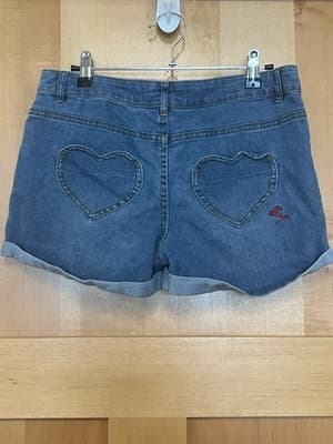 Sz 16 Girls Betsey Johnson Denim Jean Shorts - Thumbnail 4