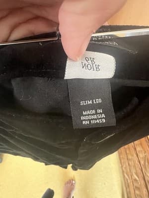 White House Black Market Womens Pants Size 6R Noir Black Velvet Slim Leg - Thumbnail 8