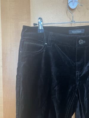 White House Black Market Womens Pants Size 6R Noir Black Velvet Slim Leg - Thumbnail 3